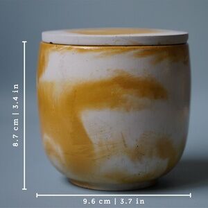 Handmade Concrete Candle: Sea Salt | Plum | Amber